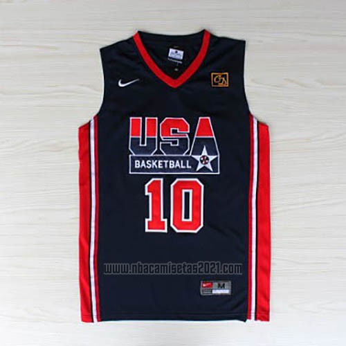 Camiseta USA 1992 Clyde Drexler #10 Negro